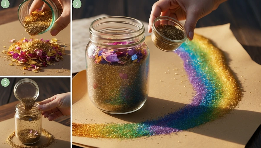 Step-by-step guide to creating eco-friendly Tooth Fairy dust with flower petals and natural materials