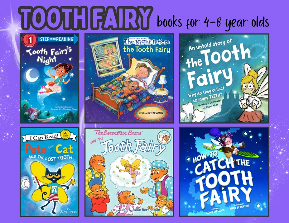 Collection of children's books about the Tooth Fairy for kids aged 4-8