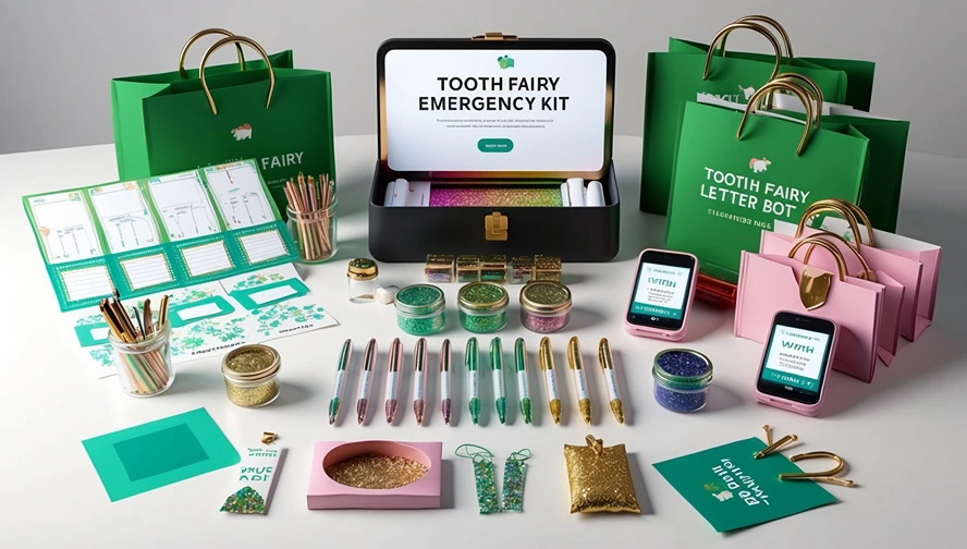 Complete magical letter emergency kit with templates, glitter, pens, and supplies for 2026