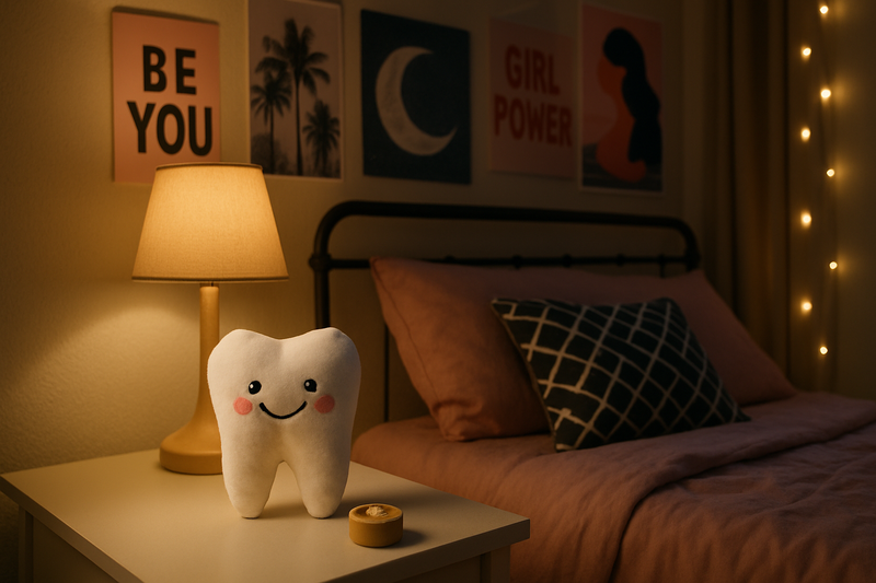 odern tween bedroom setup showing tooth